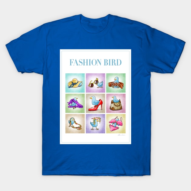 Fashion Bird Poster Art T-Shirt by JadedSketch